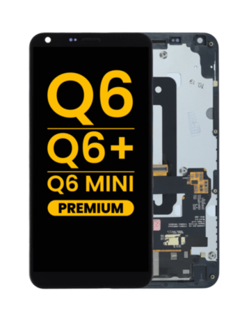 LCD Assembly with Frame for LG Q6 / Q6 Plus / G6 Mini (M700 / X600) (BLACK) (Premium)
