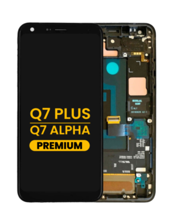 LCD Assembly with Frame for LG Q7+ / Q7 Alpha (LMQ610) (BLACK) (Premium)