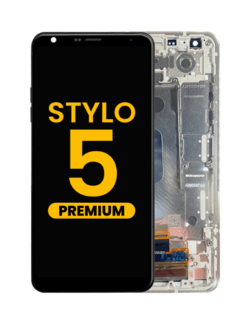 LCD Assembly with Frame for LG Stylo 5 (SILVERY WHITE) (Premium)