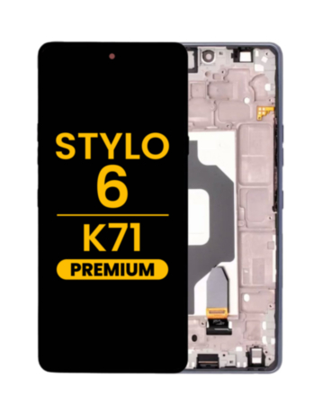 LCD Assembly with Frame for LG Stylo 6 / K71 (Q730) (BLACK) (Premium)