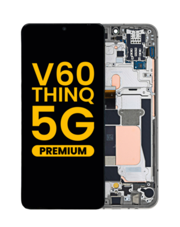 OLED Assembly with Frame for LG V60 ThinQ 5G UW (V605) (Not Compatible with Verizon UW Model) (BLACK) (Premium)