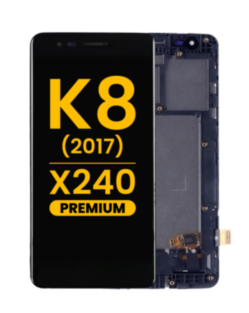 LCD Assembly with Frame for LG K8 (2017) / X240 (BLACK) (Premium)