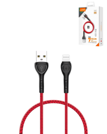 LDNIO LS481 USB A-L Non-MFI Fast Charging Data Cable (RED) (3ft) (12W) (Only Ground Shipping)