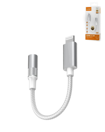 LDNIO LSY80i Lightning to AUX Female Audio Adapter / (WHITE) (Only Ground Shipping)