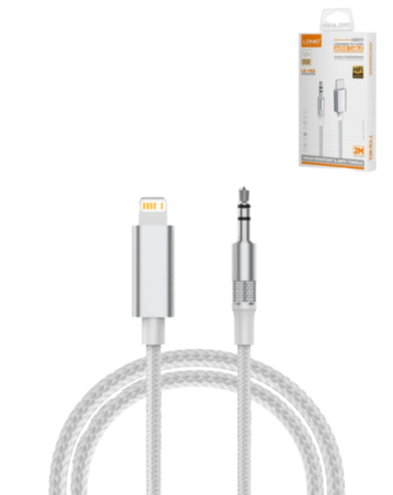 LDNIO LSY82i Lightning to AUX Audio Adapter (6ft) (WHITE) (Only Ground Shipping)