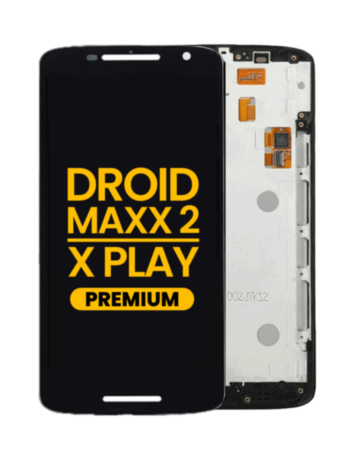 LCD Assembly with Frame for Motorola Droid Maxx 2 (XT1565) / Moto X Play (XT1561) (BLACK) (Premium)