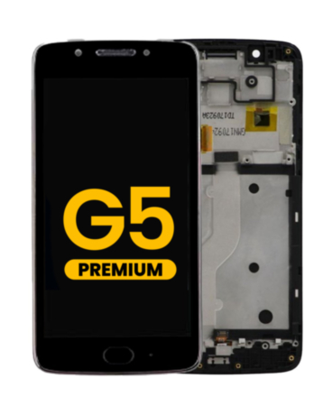 LCD Assembly with Frame for Motorola Moto G5 (XT1670) (BLACK) (Premium)