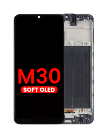 OLED Assembly with Frame for Galaxy M30 (M305) (Aftermarket OLED)