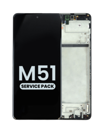 OLED Assembly with Frame for Galaxy M51 (M515 / 2020) (BLACK) (Service Pack)
