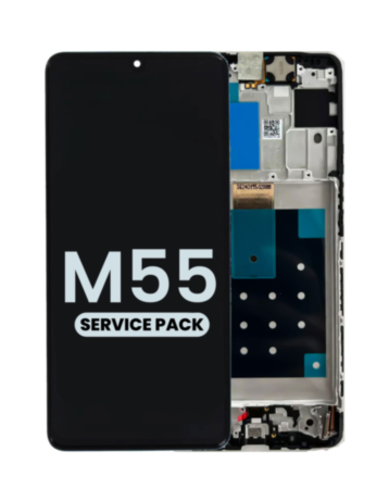 LCD Assembly with Frame for Galaxy M55 5G (M556 / 2024) (Service Pack)