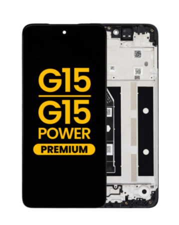 LCD Assembly with Frame for Motorola Moto G15 (XT2521-3 /2025) / G15 Power (XT2521-5 /2025) (Premium)