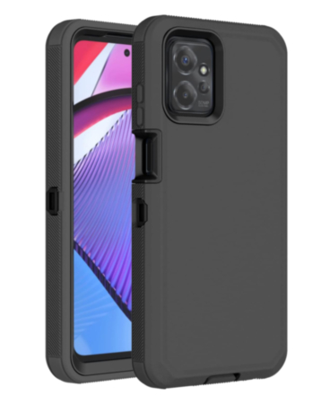 heavy Duty Case for Moto G Power 5G (2023) (BLACK) (Only Ground Shipping)
