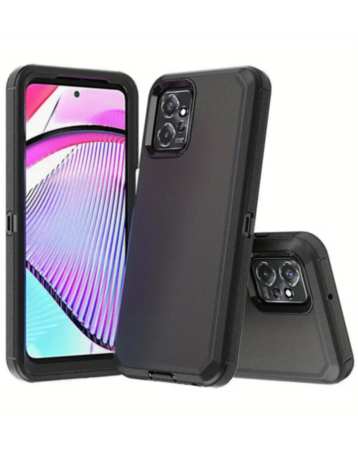 Heavy Duty Case for Moto G Power 5G (2025 / 2026) / Play 5G (2025) (BLACK) (Only Ground Shipping)