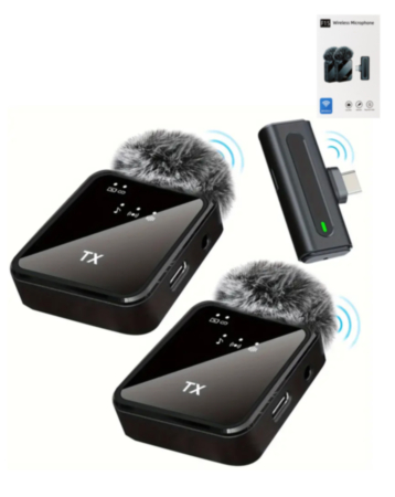 Lavelier Microphone with Built-In Battery Receiver for Vlogging (USB-C) (Only Ground Shipping)
