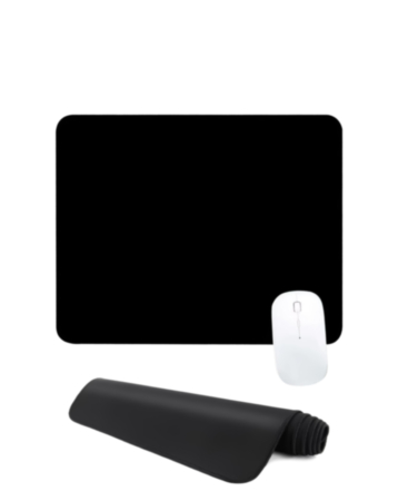 Black Locked-Edge Mouse Pad (26x21cm) (2mm Thickness) (Only Ground Shipping)