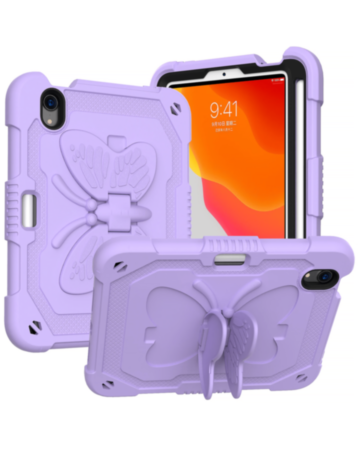 Protective Butterfly Stand Desing Case - RARO PURPLE for iPad Mini 6 / 7 (A17 Pro) (Only Ground Shipping)