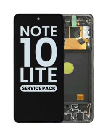 OLED Assembly with Frame for Galaxy Note 10 Lite N770 (AURA BLACK) (Service Pack)