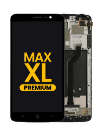 LCD Assembly with Frame for ZTE Max XL (N9560) (BLACK) (Premium)