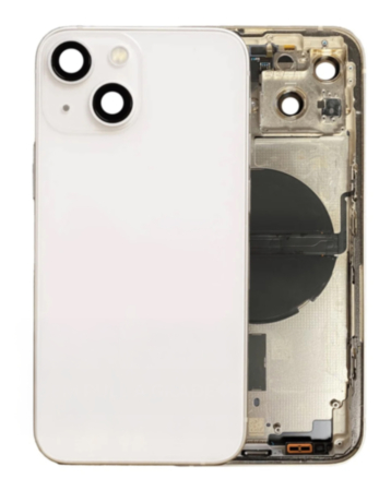 Back Housing Frame (STARLIGHT) (US Version) (OEM Pull A Grade) with Small Components Pre-Installed for iPhone 13