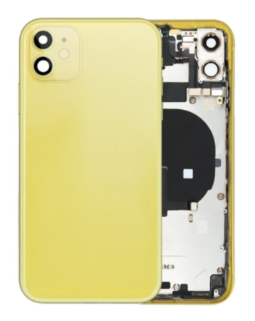 Back Housing Frame with Small Components Pre-Installed for iPhone 11 (YELLOW) (OEM Pull B Grade)