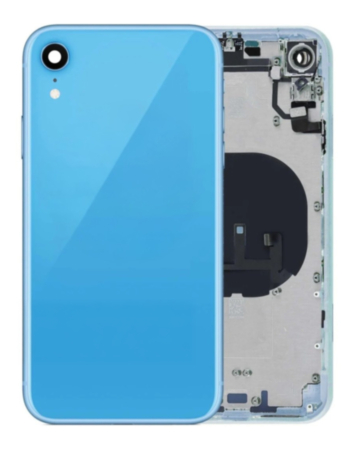 Back Housing Frame with Small Components Pre-Installed for iPhone XR (BLUE) (OEM Pull B Grade)