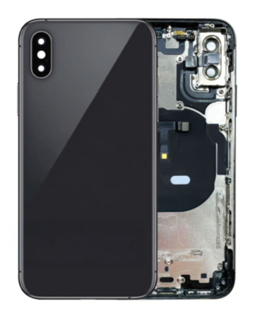 Back Housing Frame (SPACE GRAY) (OEM Pull B Grade) with Small Components Pre-Installed for iPhone XS