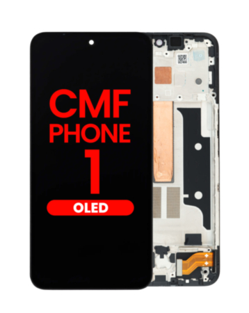 OLED Assembly with Frame for Nothing CMF Phone 1 (BLACK) (Aftermarket OLED)