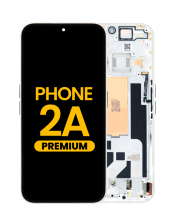 OLED Assembly with Frame for Nothing Phone 2A (WHITE) (Premium)