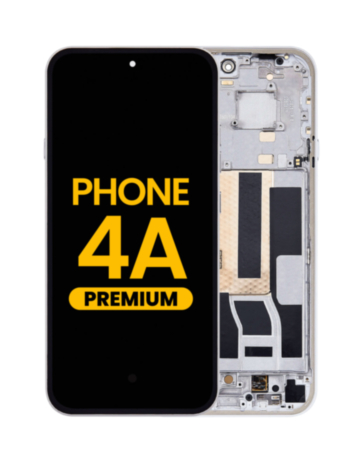 OLED Assembly with Frame for Nothing Phone 4A (WHITE) (Premium)