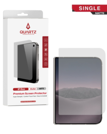 QUARTZ Outer Matte Tempered Glass for iPhone Duo (Single Pack)