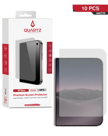 QUARTZ Outer Matte Tempered Glass for iPhone Duo (Pack of 10)