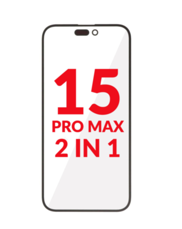 2-in-1 (Front Glass + OCA) for iPhone 15 Pro Max (Premium) (Pack of 10)