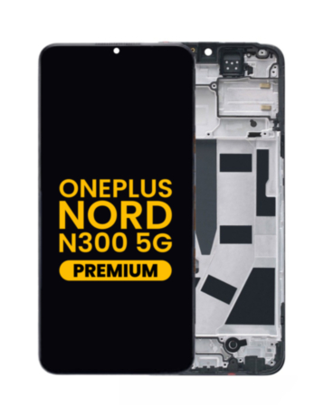 LCD Assembly with Frame for OnePlus Nord N300 5G (BLACK) (Premium)