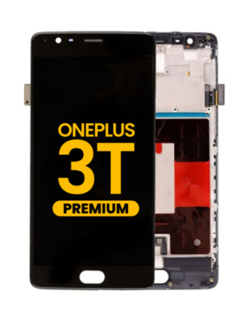 LCD Assembly with Frame for OnePlus 3T (A3010) (BLACK) (Premium)