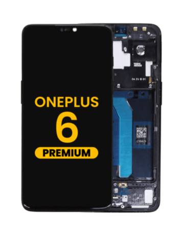 OLED Assembly with Frame for Oneplus 6 (A6000 / A6003) (BLACK) (Premium)
