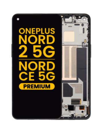 OLED Assembly with Frame for OnePlus Nord 2 5G (BLACK) (Premium)