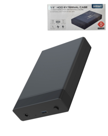 Onten USB 3.0''' to 3.5'' External Hard Drive Box (Supports SATA / HDD / SSD) (Only Ground Shipping)