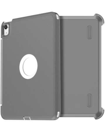 Heavy Duty Case with Clip - GRAY WHITE for iPad Air 4 / Air 5 / Pro 11 (1st / 2nd / 3rd / 4th) (Only Ground Shipping)