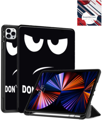 Old Style Notebook Design Case - Don't Touch for iPad Air 13 2024 / Pro 12.9 (3rd / 4th / 5th / 6th) (Only Ground Shipping)