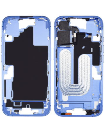 Middle Frame with Photo Capture Button and Small Parts for iPhone 16 (ULTRAMARINE) (US Version) (OEM Pull A Grade)