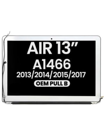 MacBook Air 13" (A1466 / Mid 2013 / Early 2014 / Early 2015 / Mid 2017) LCD Assembly (OEM Pull B Gra