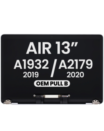 LCD Assembly (SILVER) (OEM Pull B Grade) for MacBook Air 13" Retina (A1932 / Mid 2019) (A2179 / Early 2020)