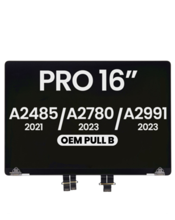 LCD Assembly (SILVER) (OEM Pull B Grade) for MacBook Pro 16" (A2485 / Late 2021) /(A2780 / Late 2023 / (A2991 / Late 2023)