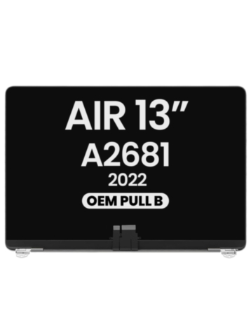 LCD Assembly (SPACE GRAY) (OEM Pull B Grade) for MacBook Air 13" (A2681 / Mid 2022)