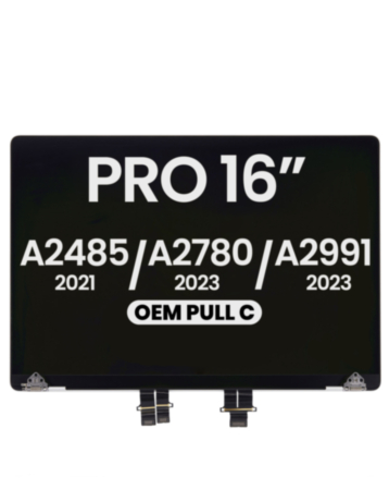 LCD Assembly (SPACE GRAY) (OEM Pull C Grade) for MacBook Pro 16" (A2485 / Late 2021) /(A2780 / Late 2023 / (A2991 / Late 2023)