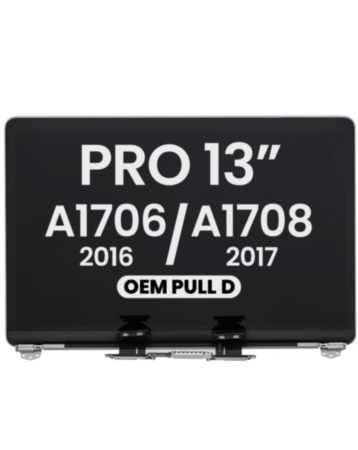 LCD Assembly (SPACE GRAY) for MacBook Pro 13" (A1706 / A1708 / Late 2016 / Mid 2017) (OEM Pull D Grade)