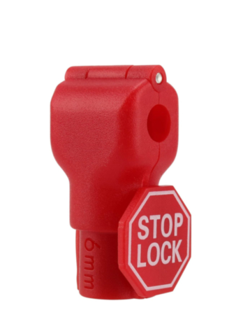 Peg Red Hook Locks with One Key to Open (6mm) (Pack of 100) (Only Ground Shipping)