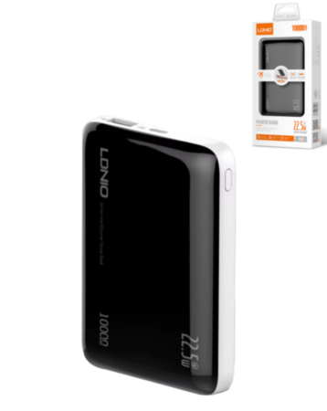 LDNIO PQ25 Ultra-thin Digital Display Power Bank (10000 mAh / 22.5W) (Only Ground Shipping)
