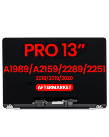 LCD Assembly (SILVER) (NO LOGO) (Aftermarket) for MacBook Pro 13" (A1989 / Late 2018 / Early 2019) (A2159 / Mid 2019) (A2289 / A2251 / Mid 2020)