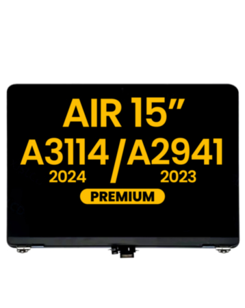 LCD Assembly (SPACE GRAY) (Premium) for MacBook Air 15" (A3114 / 2024) / (A2941 / Mid 2023)